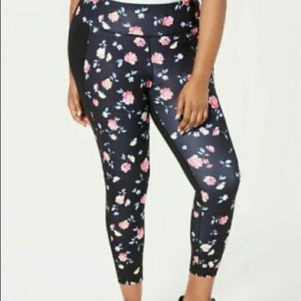 NWT Ideaology Plus Size Athletic Leggings Floral Workout pants high waisted